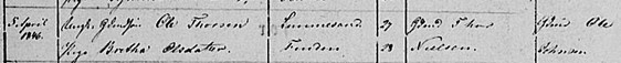 Marriage: April 5, 1846. Ole and Brita in Vik (according_to_church_records)